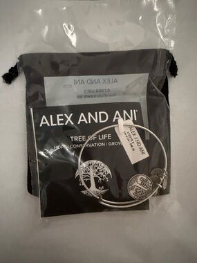 Alex and Ani Silver Tree of Life Charm Bangle